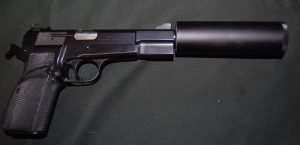 Silenced Browning High-power 9mm